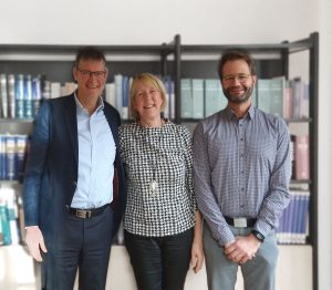 Jörg Gnauert, Dr. Heidrun Schmidt und Stefan Ferl zur Verabschiedung von Dr. Heidrun Schmidt
